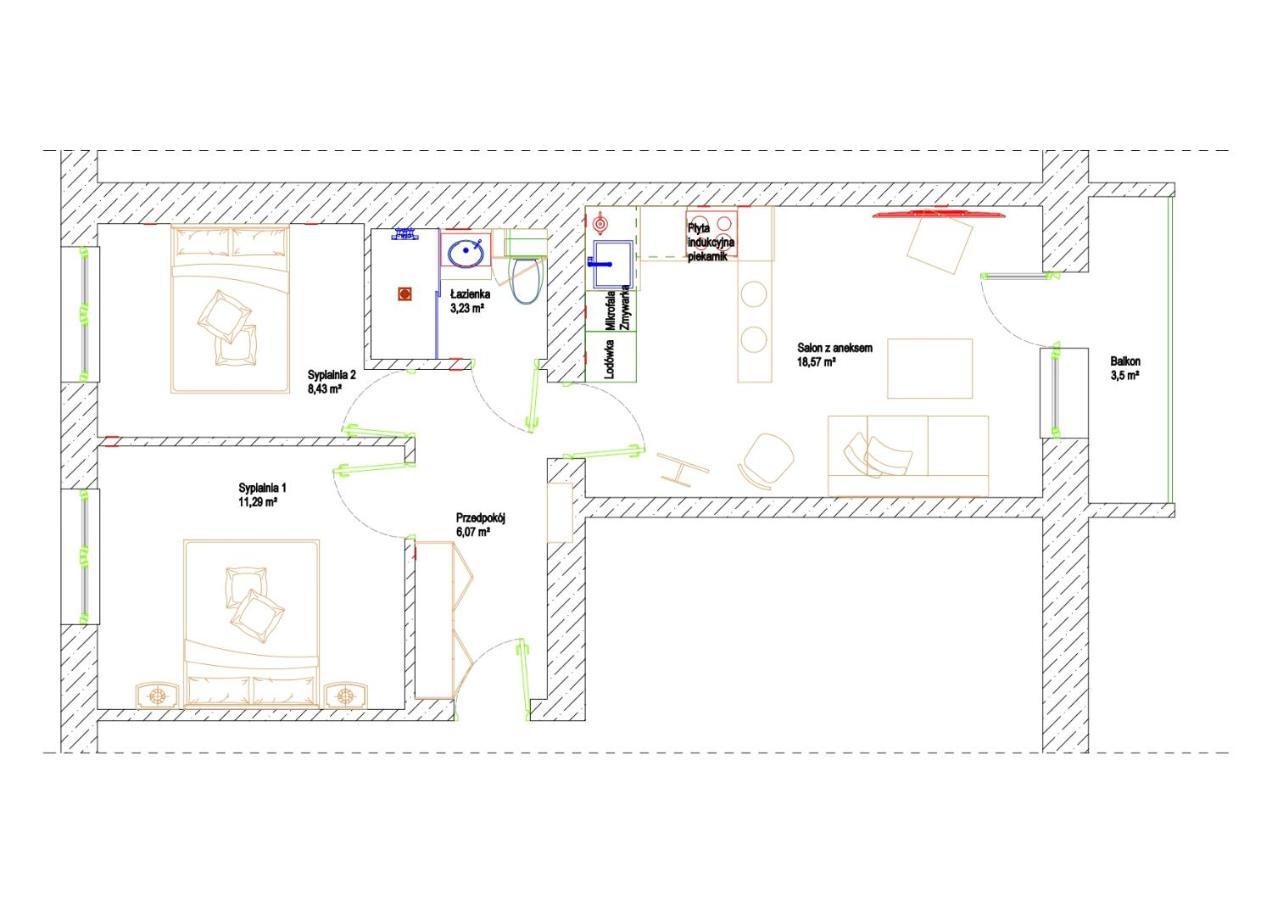 Apartament 3 Pokoje Balkon 50M2 Wyposazone Parking Breslávia Exterior foto